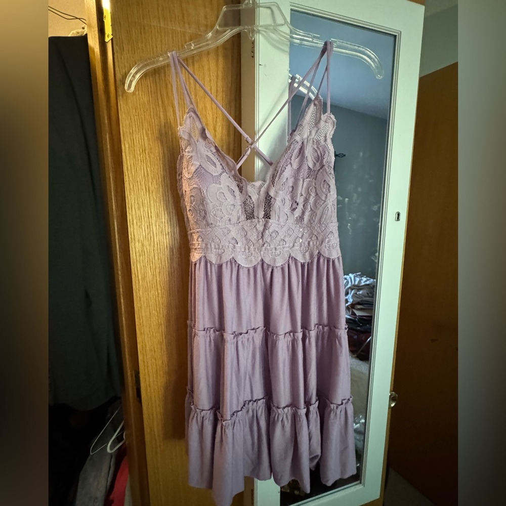 XL Zenana NWOT lavender lace dress
